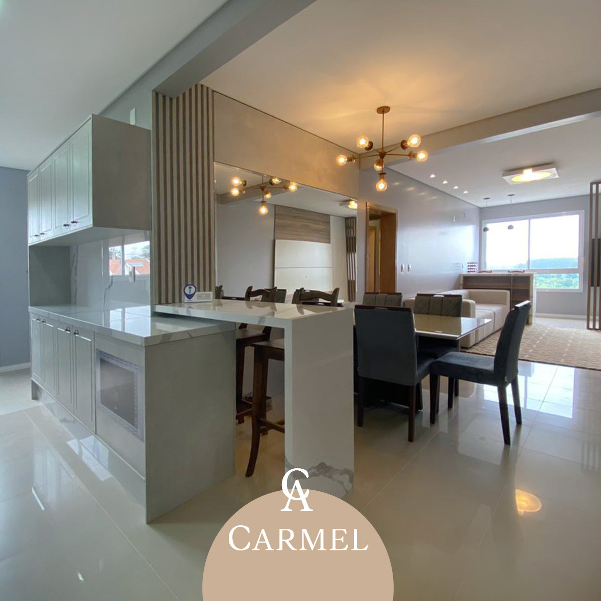 Imagem dos apartamentos do empreendimento Residencial Carmel